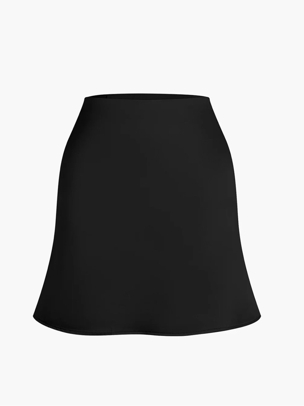 Commense Black Mini A-Line Skirt